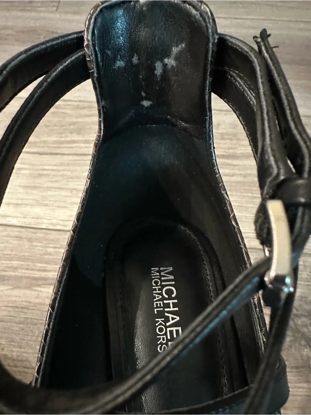 Michael Kors Brown Snake-Embossed Pointed-Toe Stiletto Heels